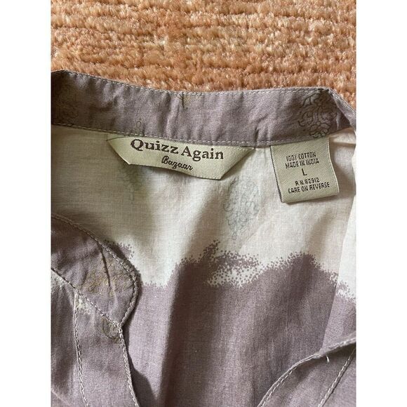 Quizz Again Women’s Button Down Shirt Marked Size L But It Smaller In Size M - Picture 5 of 5